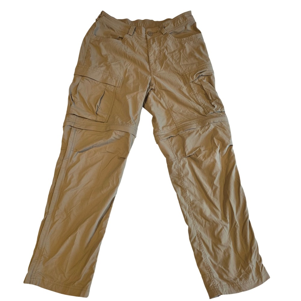 REI Co-op Sahara Convertible Hiking Pants Mens 32x30 Tan Khaki Nylon Blend